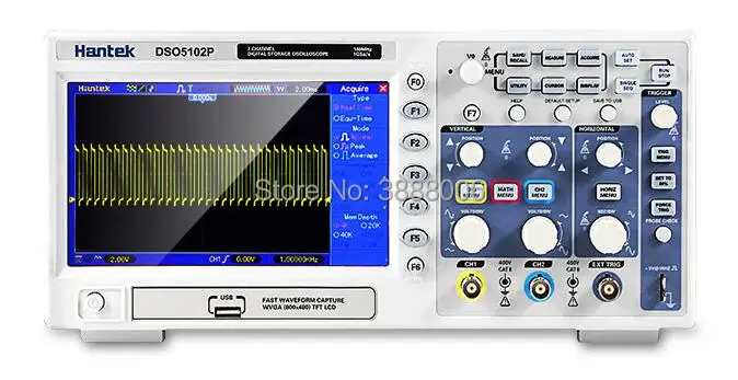 

Hantek DSO5102P Digital Oscilloscope Portable 100MHz 2Channels 1GSa/s Tft Lcd USB Osciloscopio Handheld Oscilloscopes