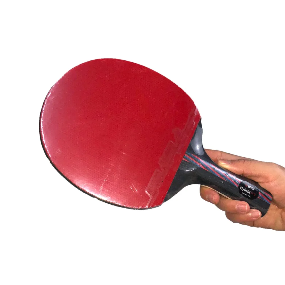 

1 Piece Professional Imitation Carbon Table Tennis Bat Blade Rackets Long Short Handle Ping Pong Paddle Racquet With Carry Bag