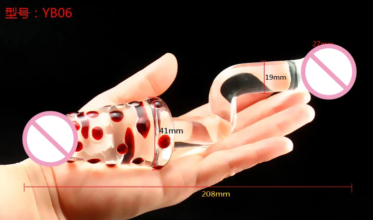 Novelty Headed Dildo Colorful Crystal Glass Dildo Realistic Penis Vagina Stimulator Anal Butt Plug Sex Toys For Woman