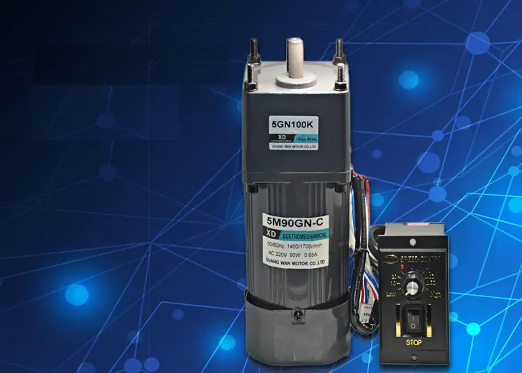 Редукторный двигатель переменного тока 5M90GN-C, однофазный двигатель ...