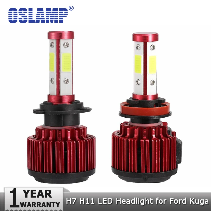 

Oslamp 4 Sides COB Chips H7 Low Beam H11 High Beam LED Headlight Bulb 100W 10000lm Auto Headlamps 12v Car Light for Ford Kuga