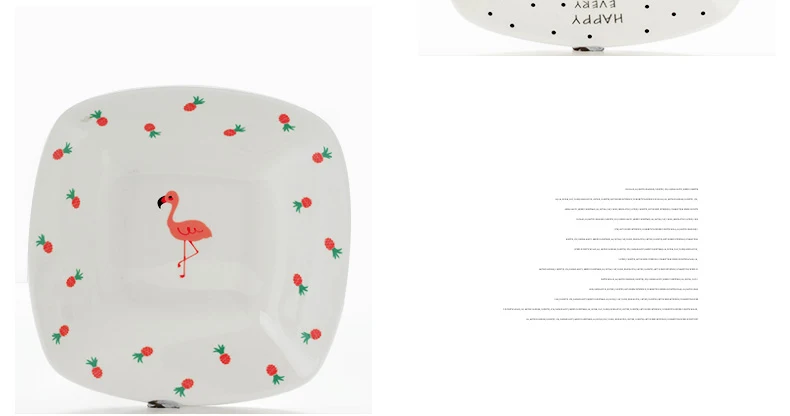 flamingo creative dish plate decorative (20)