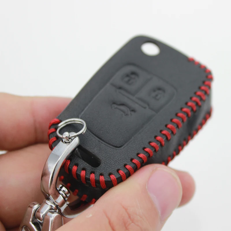 

Leather Flip Key Cover For Chevrolet Cruze Aveo for Buick VAUXHALL OPEL Insignia Astra J Zafira C Remote Car 3BTN Case