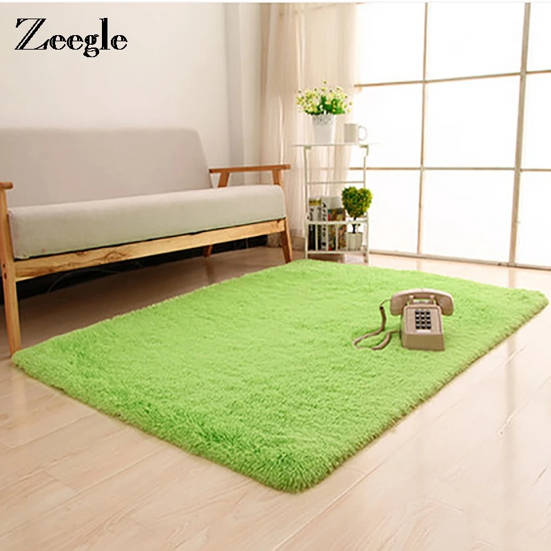 Zeegle Shaggy Carpets For Living Room European Home Warm Plush Floor Rugs Fluffy Mats Kids Bedroom | Дом и сад