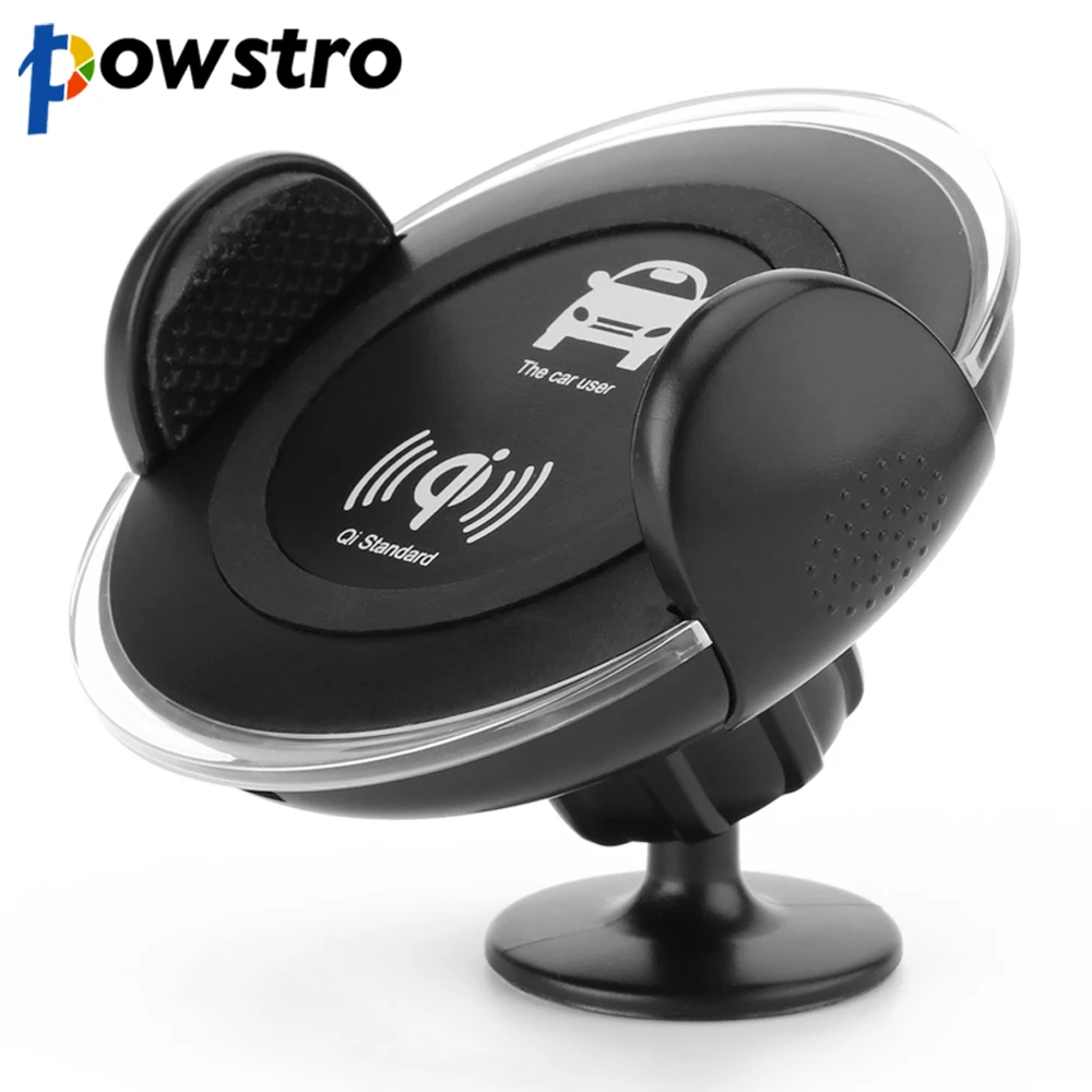 Powstro QI Wireless Car Charger Air Vent Holder 5V/1A