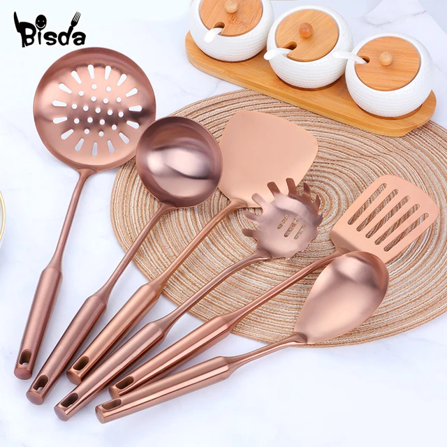 1pcs Stainless Steel Kitchen Tools Gold Cooking Set Spatula Shovel