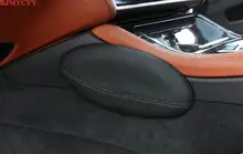 BJMYCYY Leather Leg Cushion Knee Pad Thigh Support Pillow Interior Car Accessories for BMW E46 E39 E60 E90 E36 F30 F10 X5 Z4