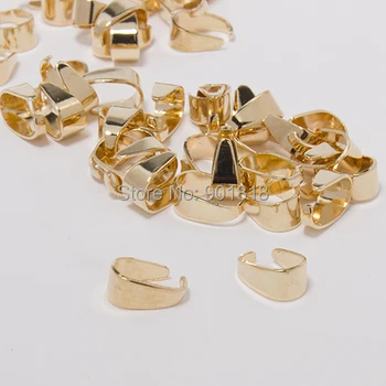 

100pc/lot 6*9mm KC Gold Pendant Clips Clasps Pinch Clip Bail beads Pendant Connectors Jewelry Findings DIY Accessories F1768