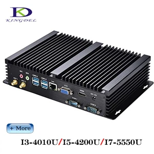 Высокоскоростной безвентиляторный блок Intel i3 мини ПК i3-5005U двухъядерный настольный компьютер 4 * USB 3,0 Wifi HDMI, 3D игровой DirectX 11