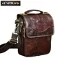 Quality Original Leather Male Casual Shoulder Messenger bag Cowhide Fashion Cross-body Bag 8