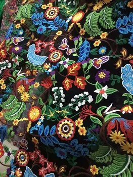 

deluxe embroidered lace fabric, 2016 new arrival 5yards