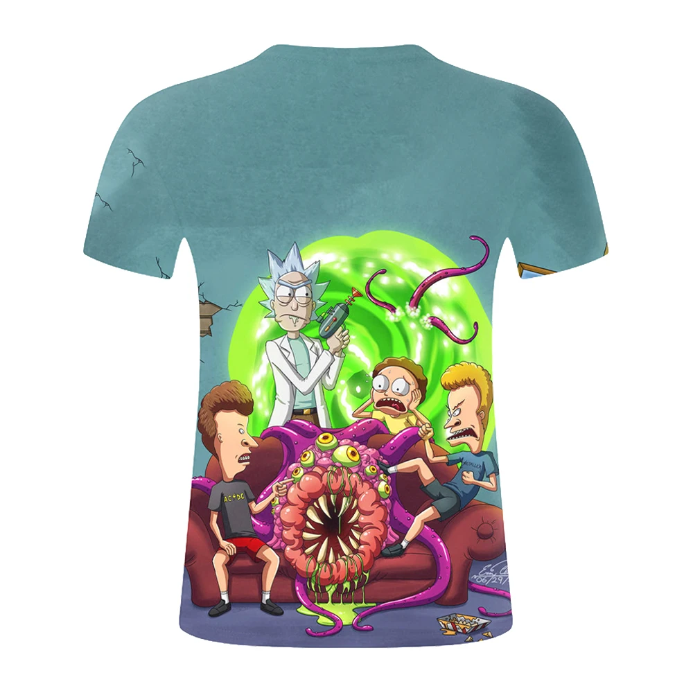 2019 New Summer Top Brand Rick And Morty T Shirt Men Anime Tshirt Chinese 3d Printed T-shirt Hip Hop Tee Cool Mens Clothing