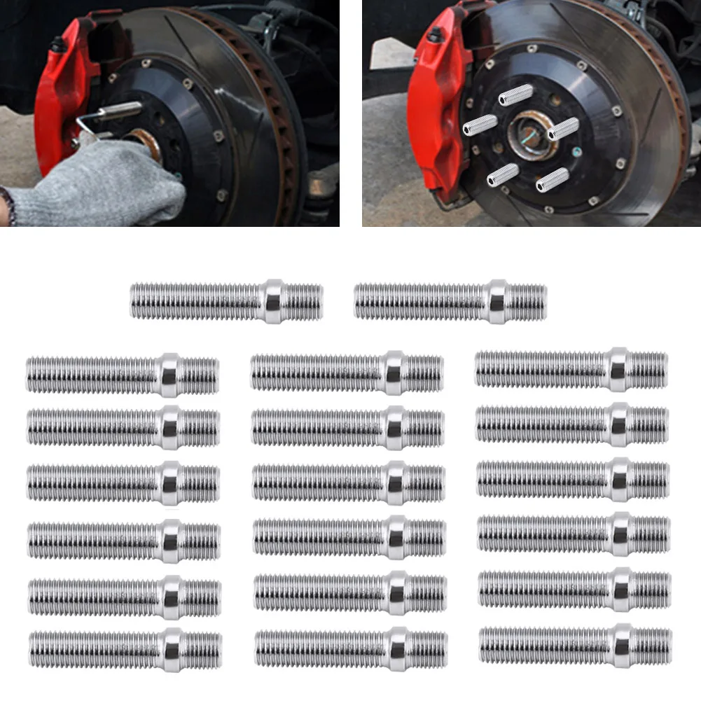 20pcs 58mm Car Extended Wheels Stud Conversion 12x1.5 to 12x1.5 Screw Adapter 20pcs 58mm Car Extended Wheels Stud Conversion 12x1.5 to 12x1.5 Screw Adapter