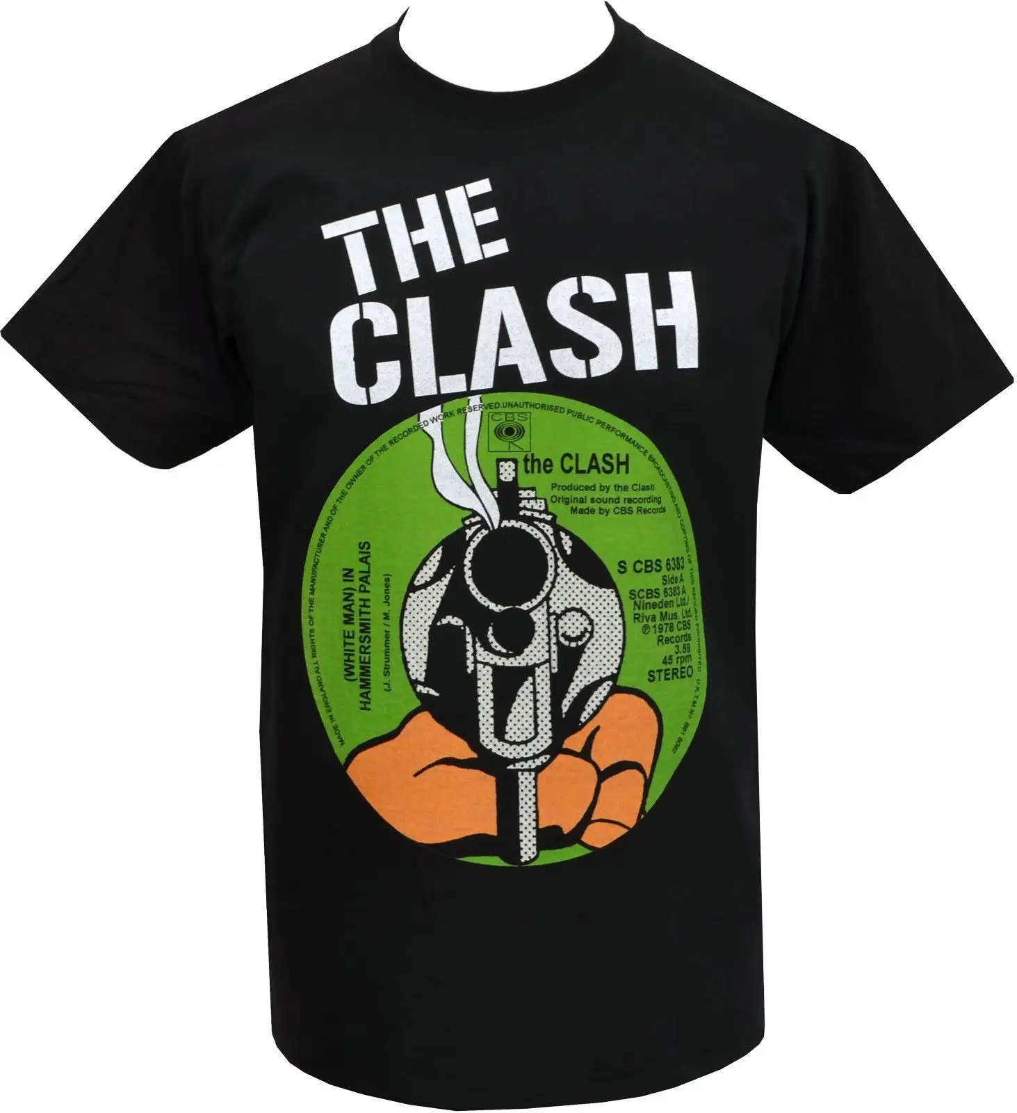 MENS BLACK T SHIRT CLASH WHITE MAN IN HAMMERSMITH PALAIS RECORD COVER PUNK S 3XL Brand Cotton