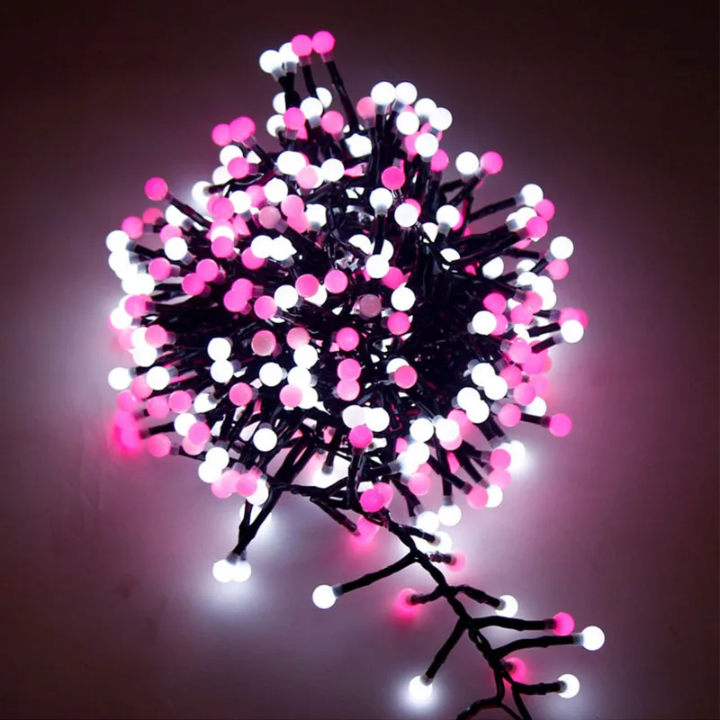 

3M 400 Milky Ball Firecracker LED String Light Rattan Branch W/ Globe Ball Fairy Light For New Year Christmas Decoration