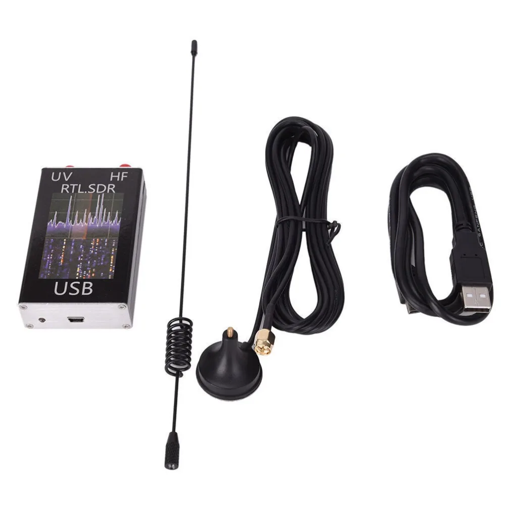  Ham receptor de Radio 100 KHz-17 GHz completa UV de banda HF RTL-SDR USB sintonizador receptor dong