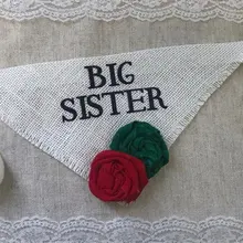 Изготовленный На Заказ «BIG SISTER»(«старшая сестра»); в декорированном мешковиной горшке Pet свадебное бандана свадебный наряд Обручение фото объявление беременности карты реквизит для фотосессии