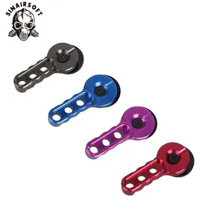 SINAIRSOFT Улучшенный безопасный алюминий с ЧПУ обработанный селектор рычаг селектор переключатель набор для страйкбола M4 AEG красочные черный синий красный - изображение