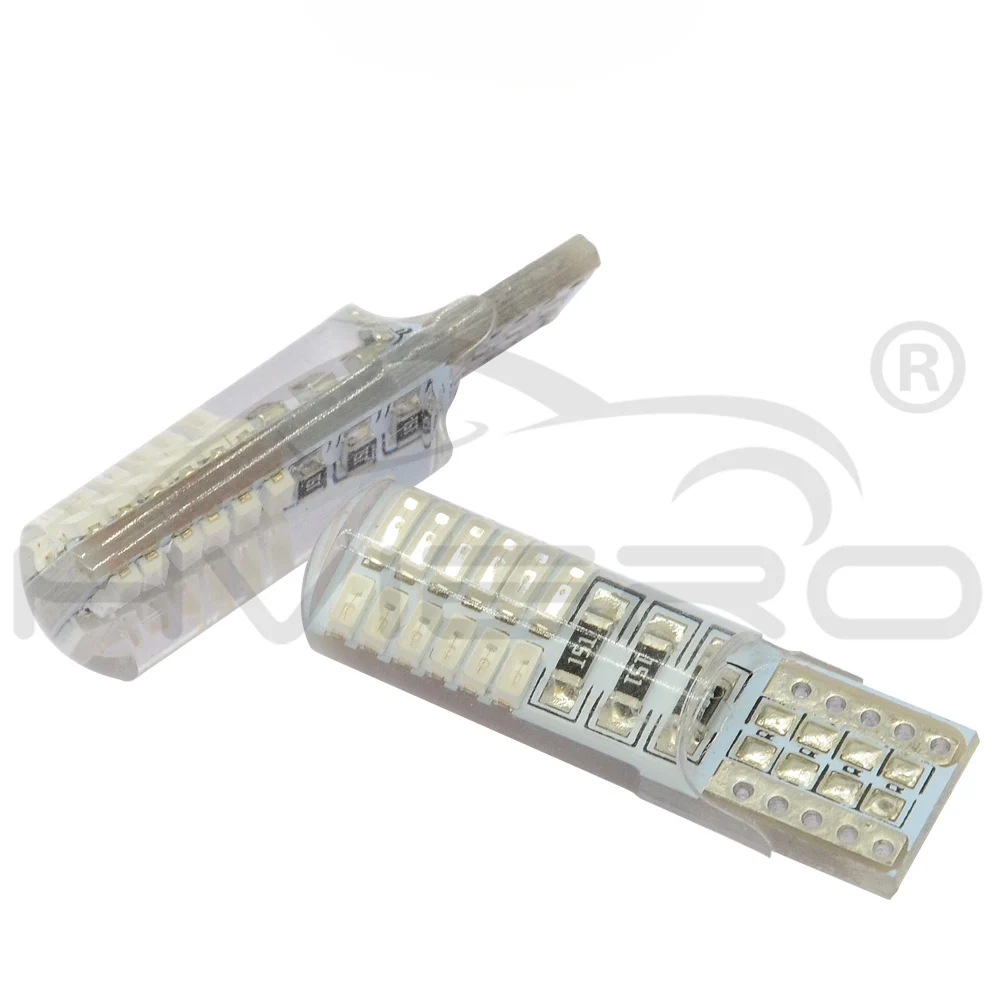 10X 24SMD Авто Стайлинг белый авто светодиодный 194 светильник для чтения габаритный боковой Клин номерной знак задний фонарь сигнальная парковочная лампа