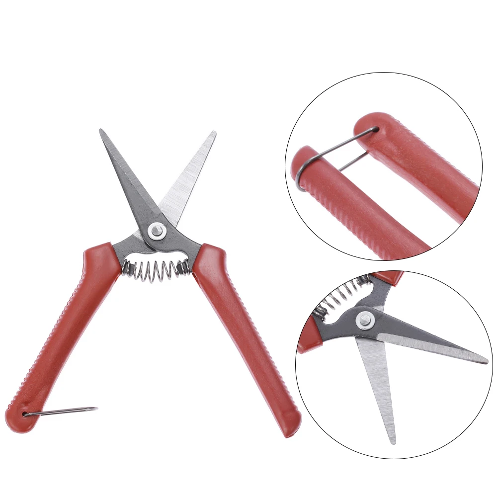 

1Pcs Stainless Steel Shrub Tree Cutting Pruners Anti-slip Pruning Shear Plant Scissor Secateurs Orchard Garden Hand Tool