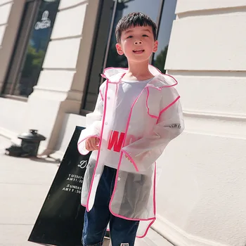 

Children Transparent EVA Colorful Clear Cap Tassel Pointed Hat Brim Raincoat Poncho Waterproof Students Cute Lovely Rainwear