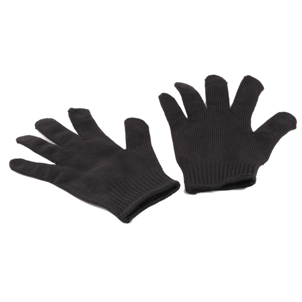 

1 Pair Black Working Safety Gloves Cut-Resistant Protective Stainless Steel Wire Butcher Anti-Cutting Gloves Outdoor Hiking Toos