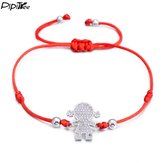 Pipitree Cz Boys And S Charm Bracelet For Women Men Children Pipitree Cz Boys And S Charm Bracelet For Women Men Children Diy Rope Braiding Red