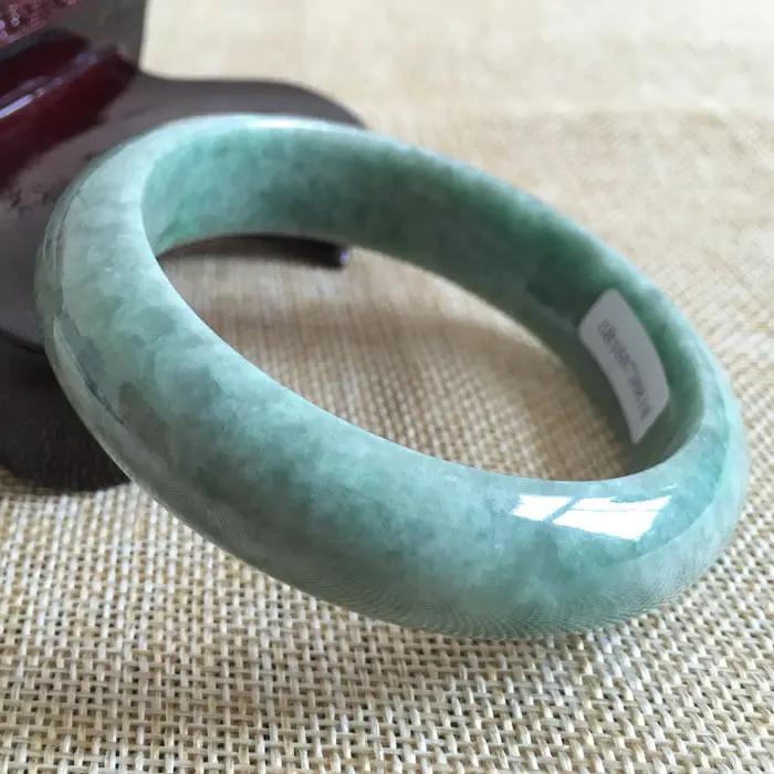 

59mm Certified Grade A Genuine Natural Green Jadeite Jade Bracelet Bangle 6618
