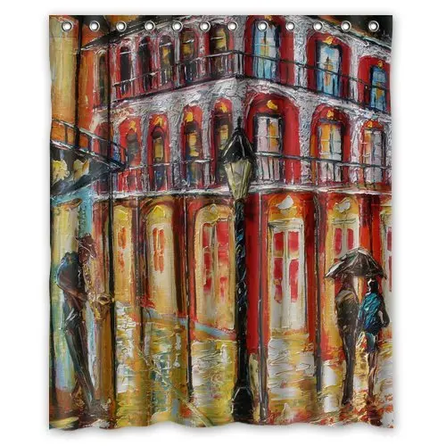 künstlerische duschvorhänge duschvorhang bad charmhome benutzerdefinierte künstlerische designer new orleans französisch quartal duschvorhang stilvolle wasserdichte polyestergewebe badezimmer deco künstlerische duschvorhänge duschvorhang bad charmhome benutzerdefinierte künstlerische designer new orleans französisch quartal duschvorhang stilvolle wasserdichte polyestergewebe badezimmer deco
