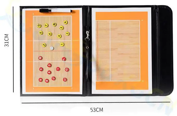 3 шт. волейбол тренер матч обучение тактический плиты коучинг Совет Наборы магнитные шахматы штук складной доске тренер PU покрытие