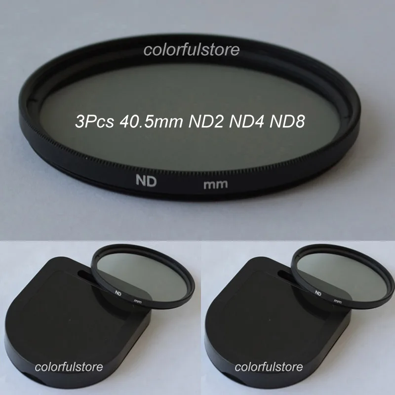 40.5 40.5mm 3Pcs ND Filter Neutral Density Lens Filters ND2 ND4 ND8 ND