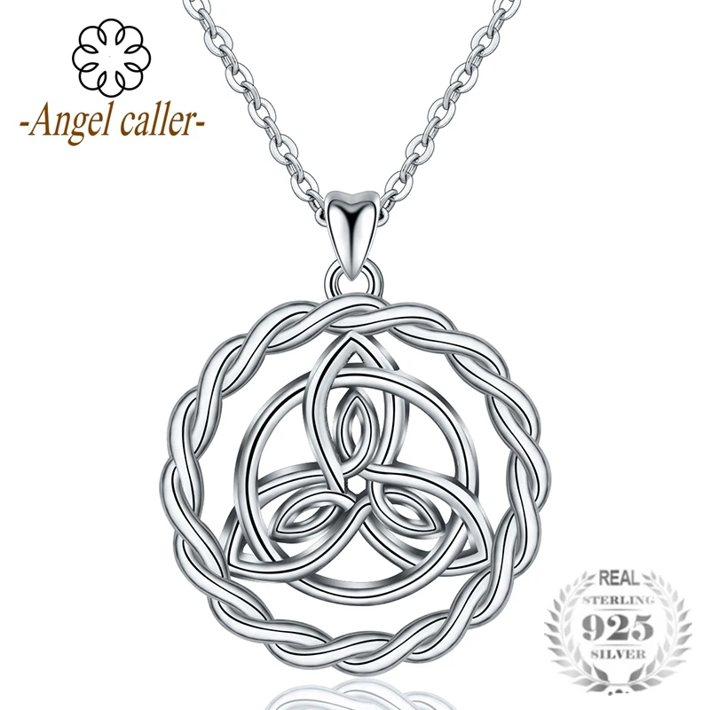Ожерелье с кулоном Angel Caller из стерлингового серебра 925 пробы круглой цепочкой 18