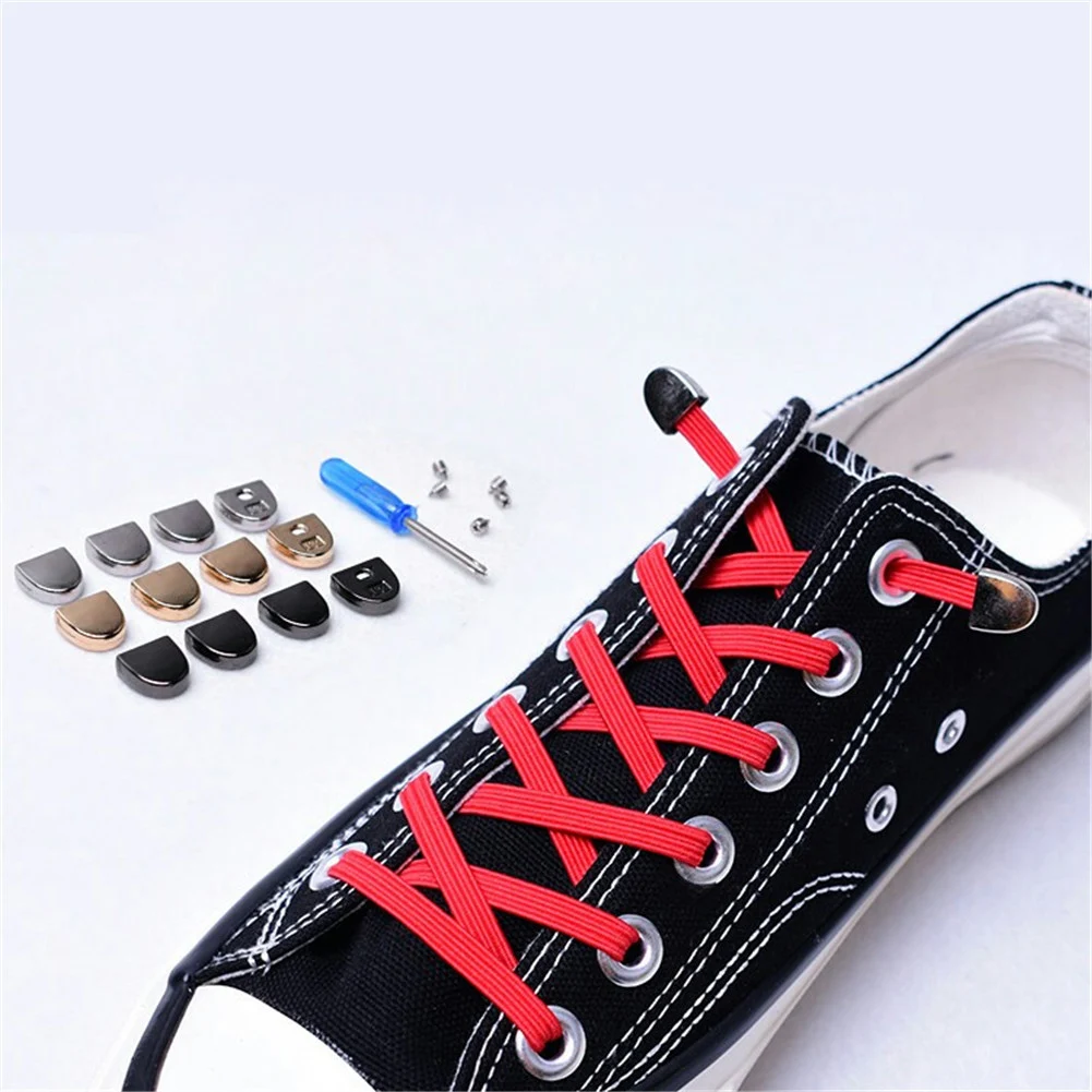 Elastic No Tie Shoelaces Sports Trainer Running Athletic Sneaks Shoe laces DIY