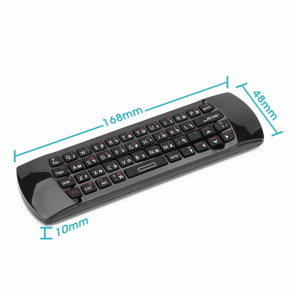 Aprendizagem para Htpc Original Teclado Hebraico ar Mouse Controle Remoto ir Extender Inteligente Android Google tv Caixa Iptv Rii I25 2.4 Ghz - Image 2