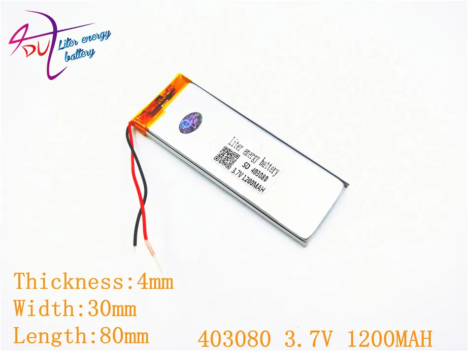 

best battery brand Size 433080 3.7V 1200mah 403080 Lithium polymer Battery with Protection Board For 4G