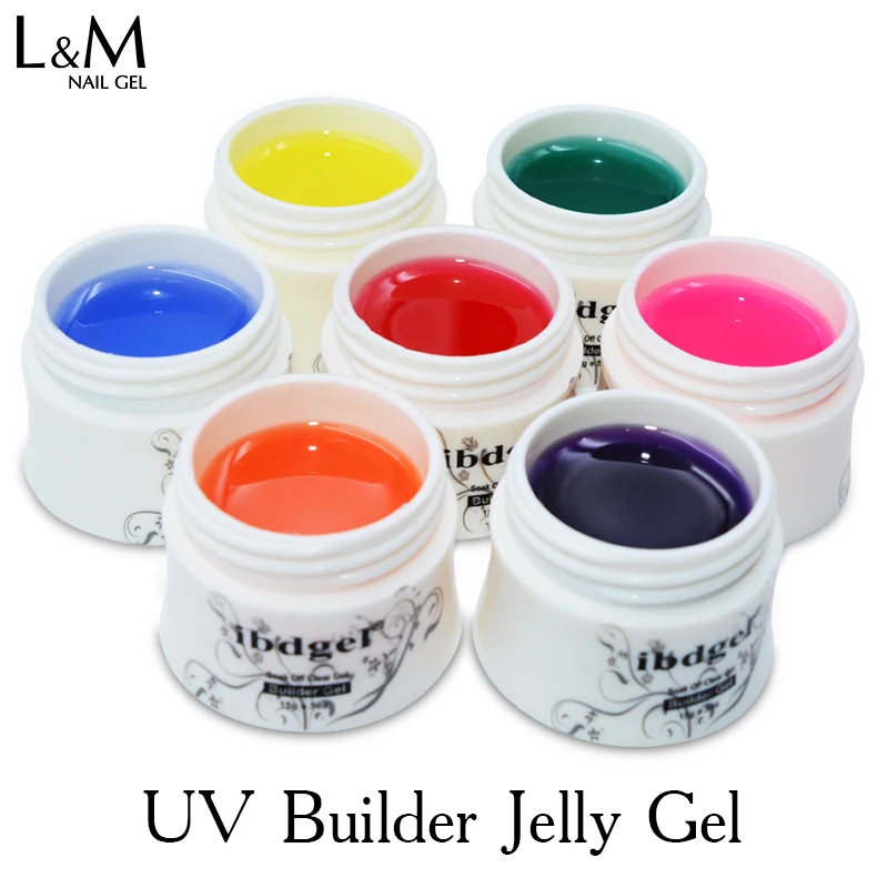1 шт. ibdgel UV/LED желе отмачиваемый гель лак для ногтей наращивания 15 г Гель