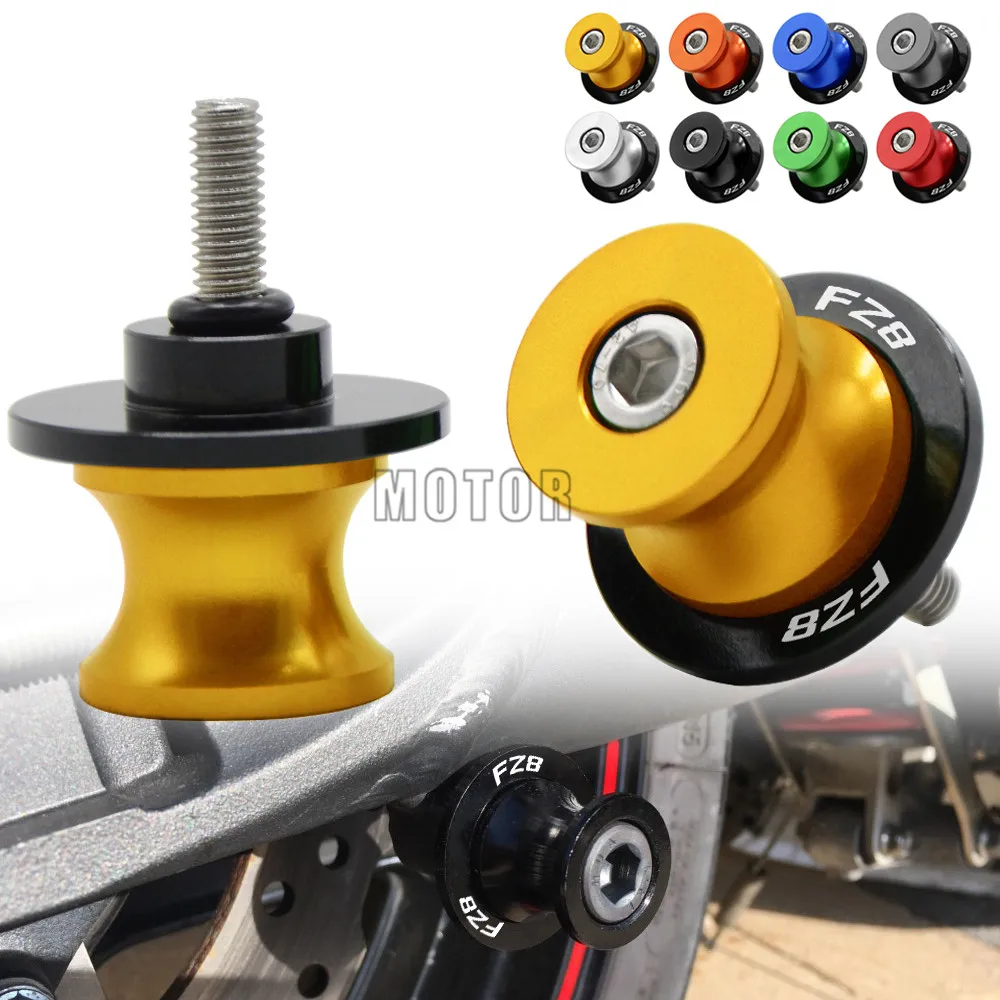 

6MM For Yamaha FZ8 2011 2012 FZ-8 FZ 8 CNC Motorcycle Rear Swingarm Sliders Spools Stand Paddock Screws Swing Arm Protector 6 MM