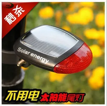 Clearance Solar Power LED Bicycle Lights Bike Rear Tail Lamp Light Bike cycling Safety warning Flashing Light Lamp Red TL0306 1