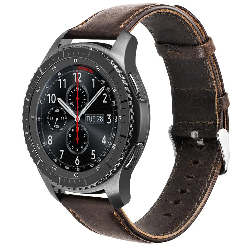 Laforuta Quick Release Watch Band 22 мм ремешок из натуральной кожи для samsung gear S3 Classic Frontier Galaxy Watch 46 мм Смарт-часы