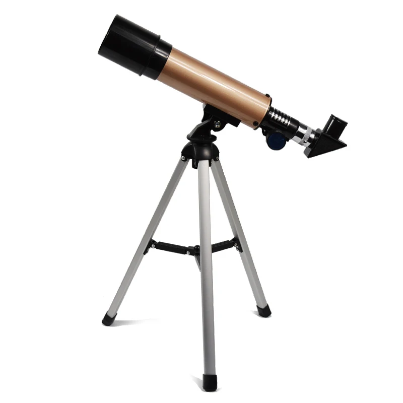 F36050 открытый монокулярный астрономический телескоп со штативом 90 раз масштабируемый телескоп лучший рождественский подарок для детей - Цвет: Золотой