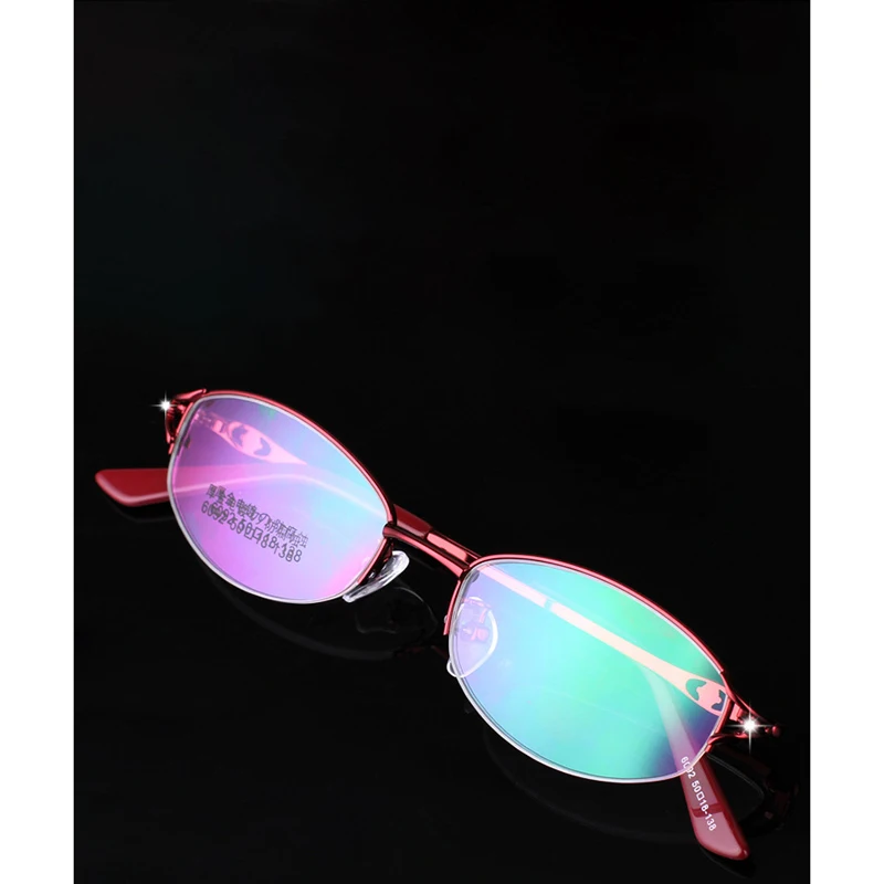 Prescription glasses Women Temperament half rim Photochromic lens For Moypia Cylinder With diopter lens