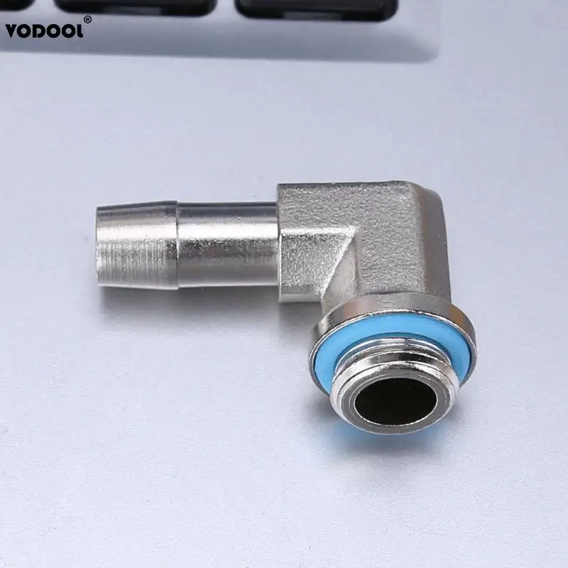 9mm ID Brass PC Water Cooling System Part G1/4 Thread 90 Degrees Elbow Pipe Connector Computer Components Cooling Accessories