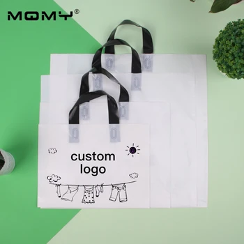 

30x38+8cm High Quality Custom Shopping Candy Clothing Printing Biodegradable T-shirt Packaging Plastic Bag With Handle