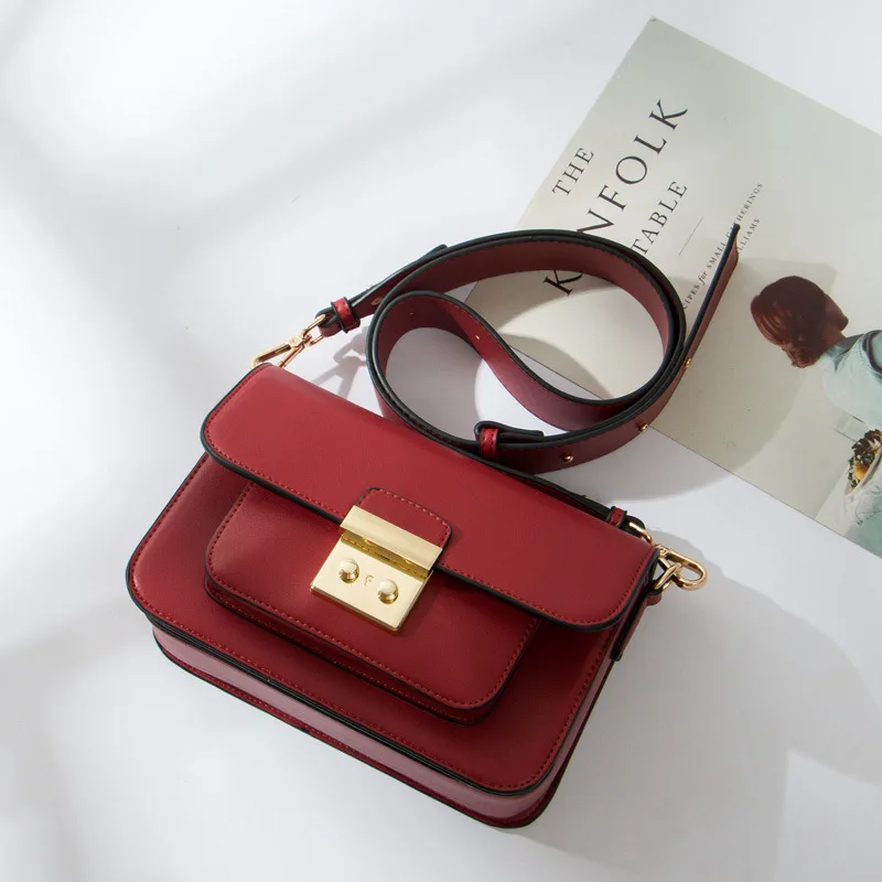 

Famous Brands Small Women Messenger Shoulder Bags Leather Flap Ladies Handbag Simple Woman Crossbody bags Female Purses Clutch