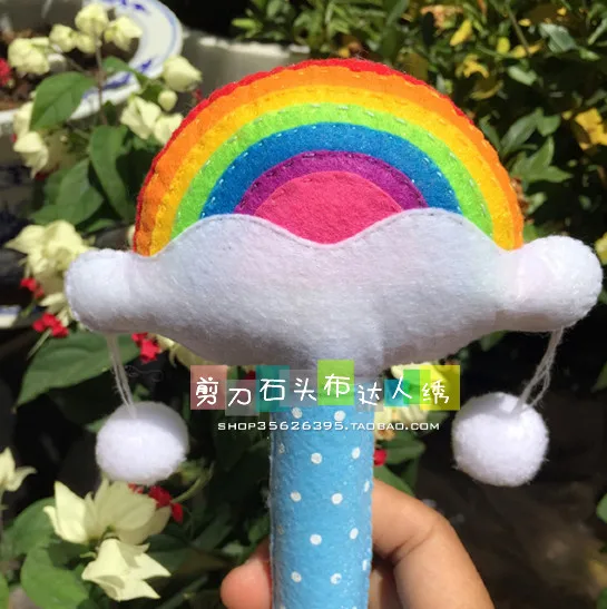 Детский ручной Колокольчик Rainbow cloud войлочный набор Нетканая ткань для рукоделия