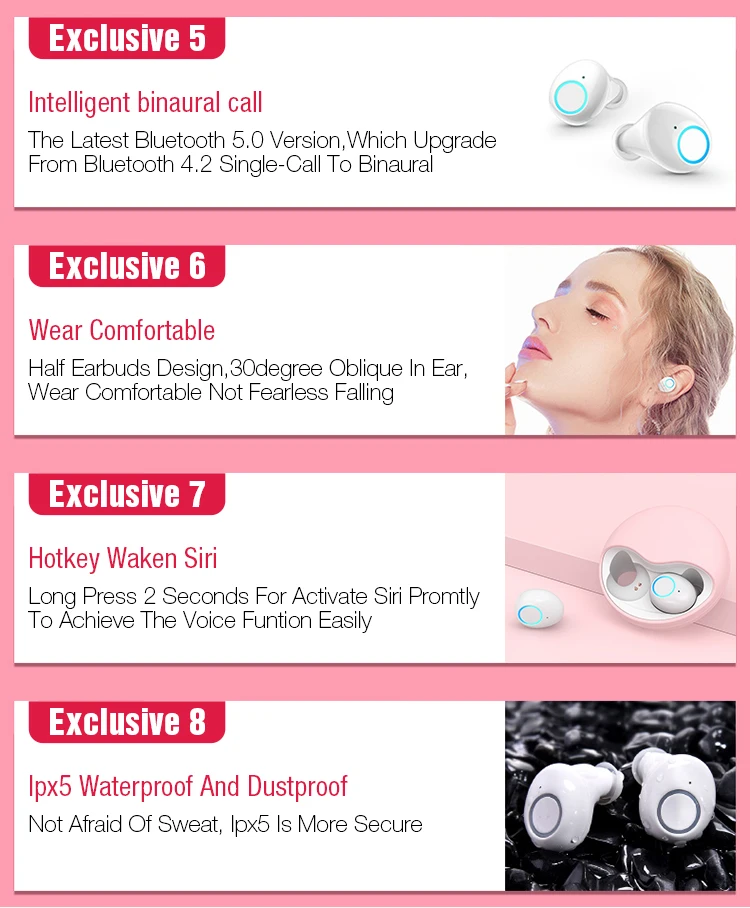 TWS Earbuds Wireless Earphones Bluetooth Stereo Earphone Headset Mini Sport Heaphone With Mic For IOS Android Phone PK i10 TWS