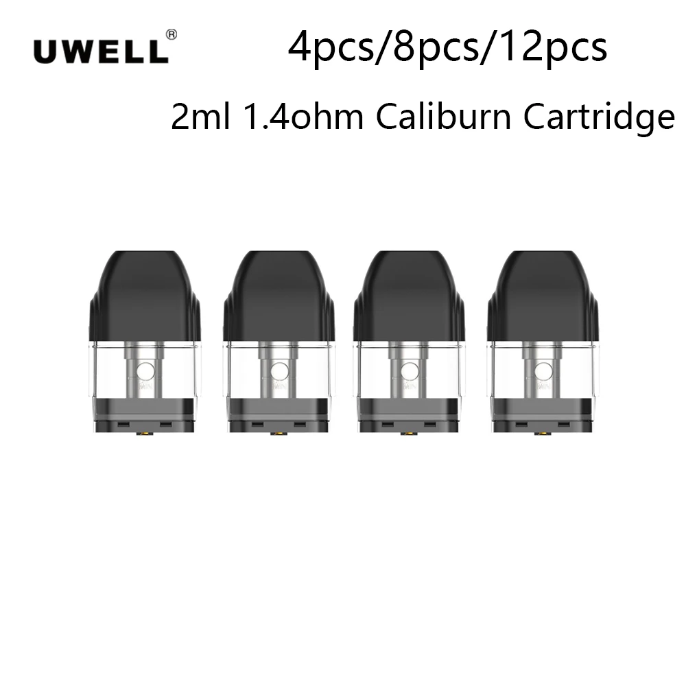 4-12 шт. Uwell calibung Pod электронная сигарета картридж 2 мл 1.4ohm Vape распылитель