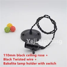 Винтаж бронза, алюминий Эдисон лампы Комплект шнуров E27 патрон для лампы с выключателем Светодиодная трубка освещение аксессуары оптом "сделай сам"