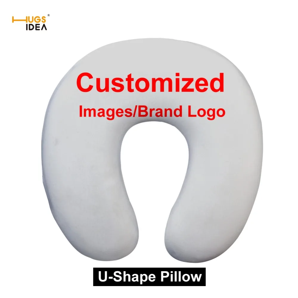 

HUGSIDEA 3D Printing U Shape Pillow Customized Drop Shipping Soft Memory Foam Travel Office Home Airplane Neck Support Cushion