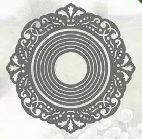 

Swovo Layered lace circle frame Metal Cutting Dies for Scrapbooking DIY Craft Paper Card Making Decorative Embossing 100*100mm